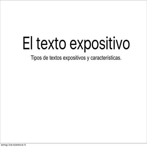 El texto expositivo