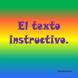 El texto instructivo 