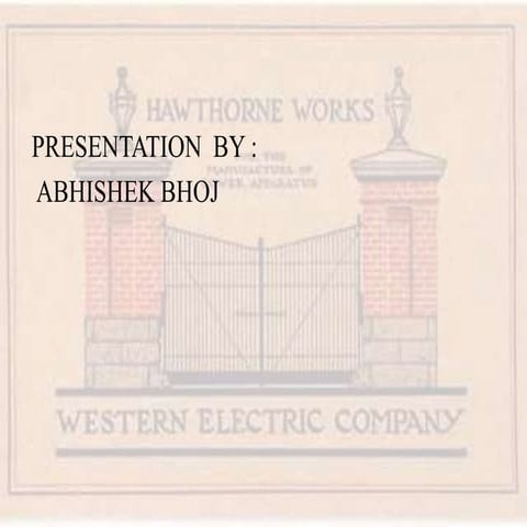 Elton mayo hawthorne experiment