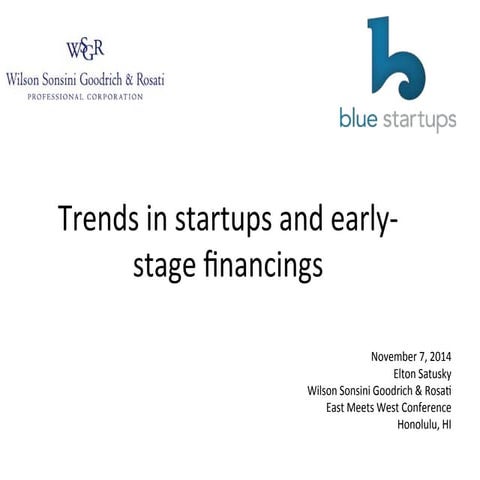 Elton satusky trends in startups