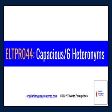 ELTPR044- Vocabulary Lesson 22 