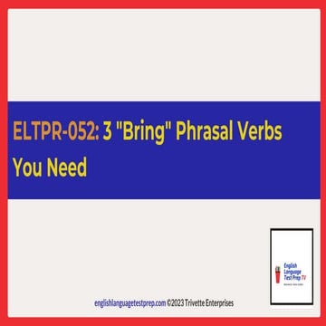 ELTPR052-3 Bring Phrasal Verbs 