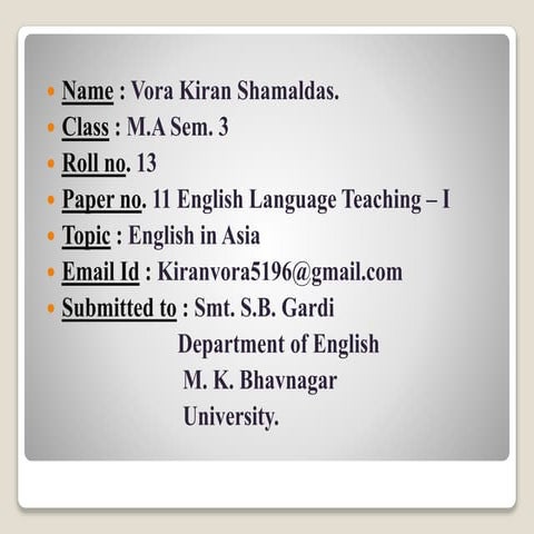 Paper - 12 English Language Teaching - 1