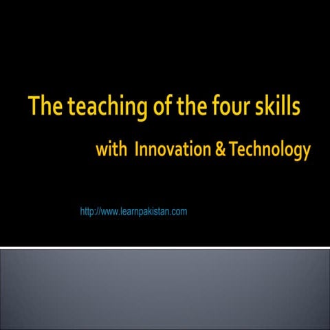 Higher Education Commission - The Four Language Teaching Skills