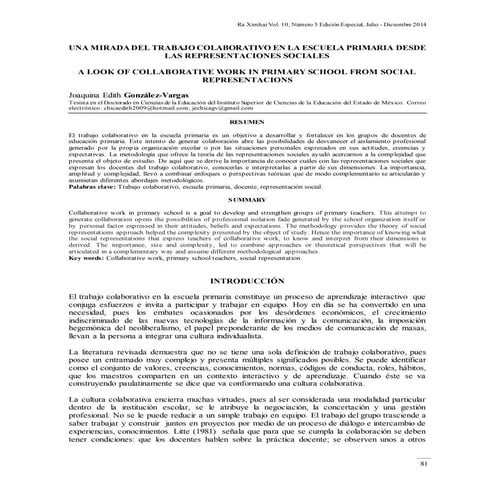 El trabajo colaborativo en primaria