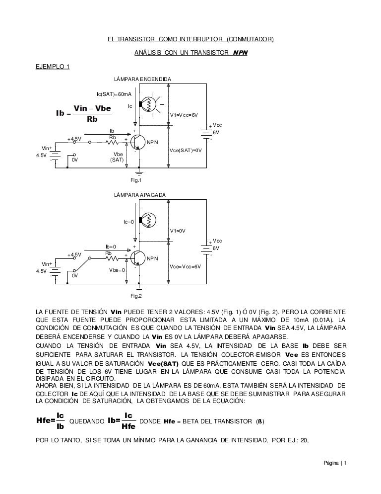 El transistor como interruptor