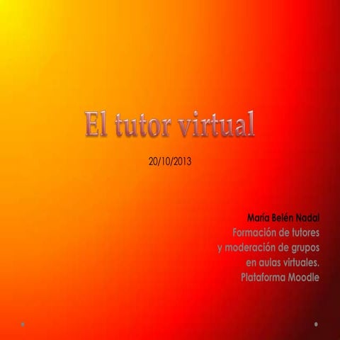 El Tutor virtual