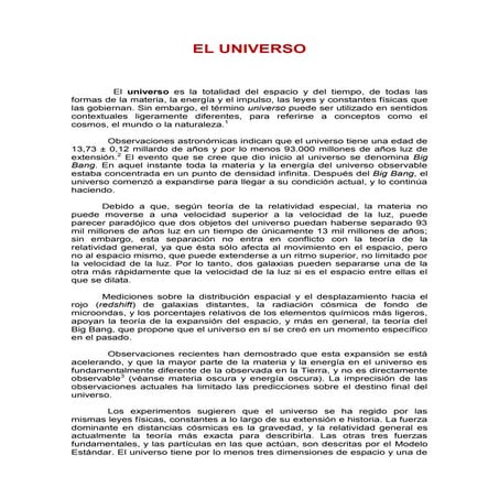 El universo