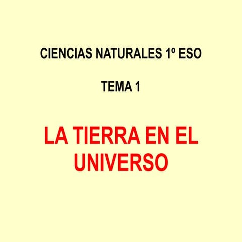 1ºESO: El Universo