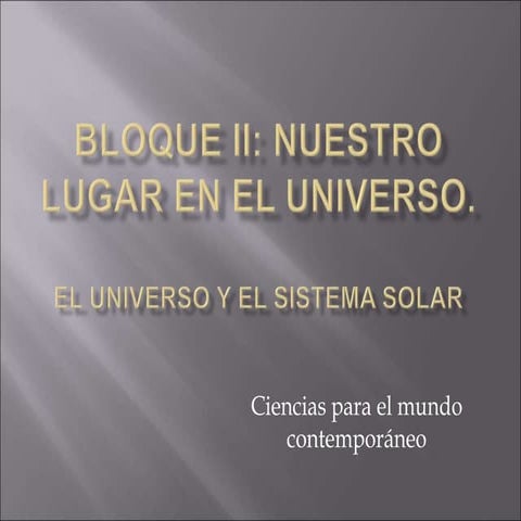 El universo y el sistema solar
