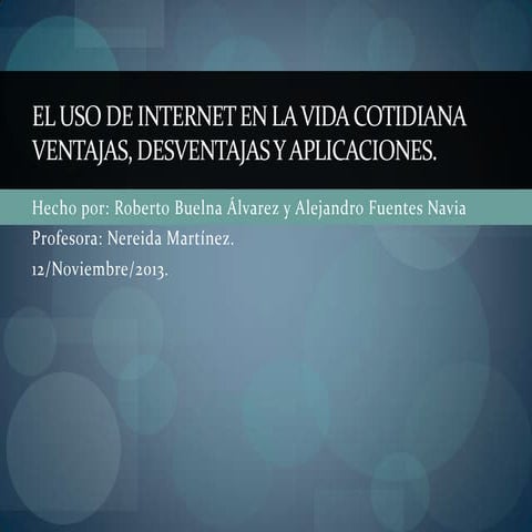 El uso de internet en la vida cotidiana