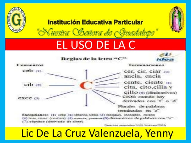 El uso de la c