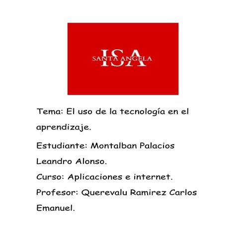 El uso de la tecnología en el estudio - Leandro Alonso Montalban Palacios.docx