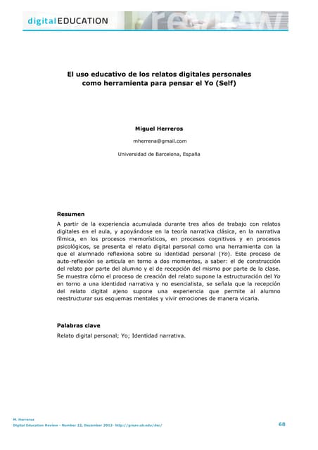 El uso educativo de los relatos dig...