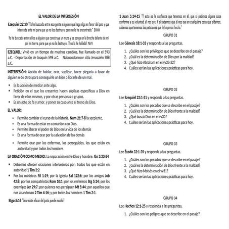 EL VALOR DE LA INTERSESIÓN EN LA VIDA HOY