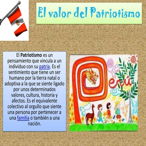 El valor del patriotismo | PPTX