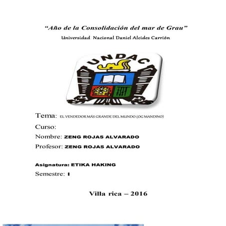 EL VENDEDOR MAS GRANDE DEL MUNDO MONOGRAFIA   ZENG ROJAS ALVARADO JUANJUI  VI...