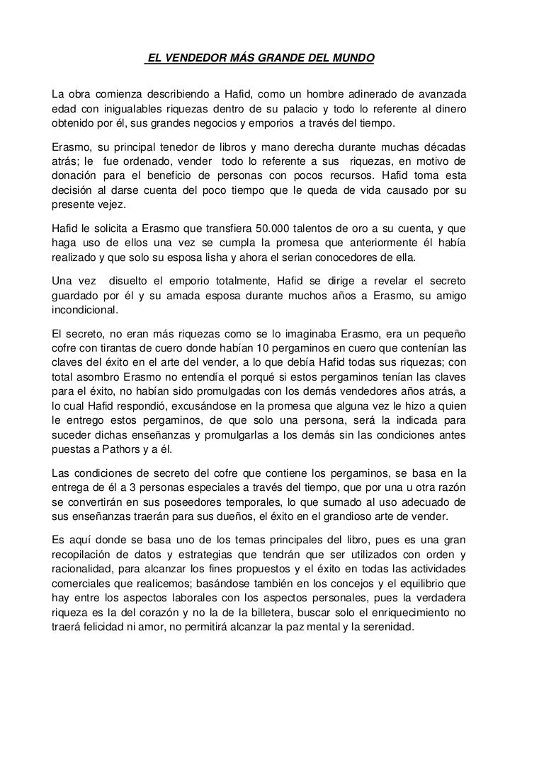 El Vendedor Mas Grande Del Mundo Ensayokj