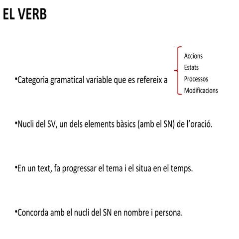 El verb (4t ESO)