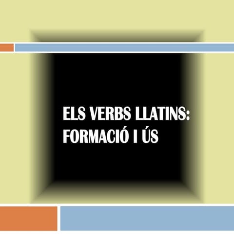 El verb llatí