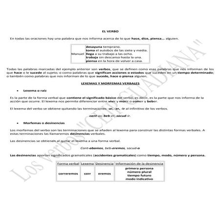 Para estudiar el verbo