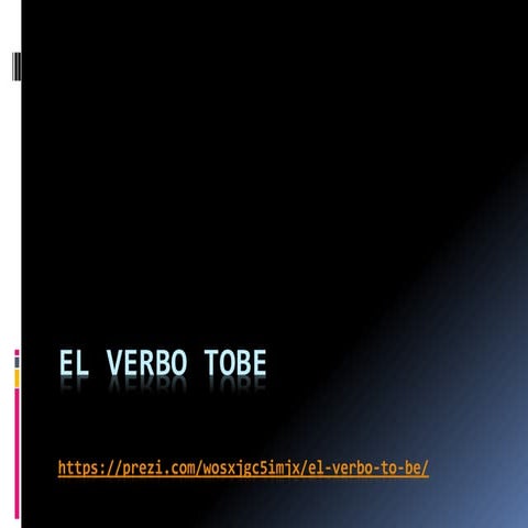 El Verbo Tobe En Presente
