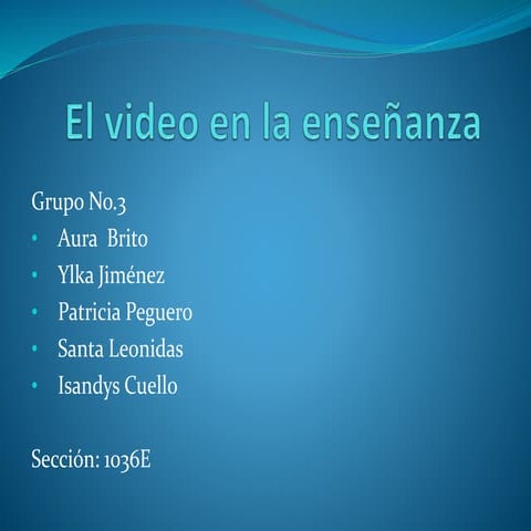 El video en la enseñanza