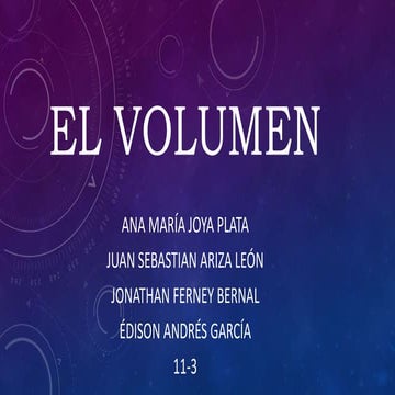 El volumen