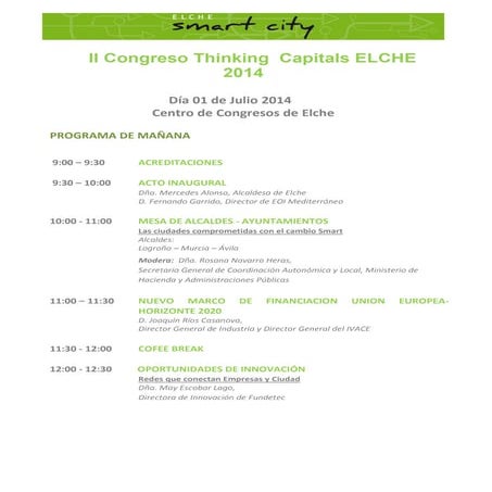 Thinking Capitals Elche 2014