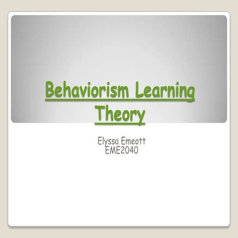 Elyssa emeott theory