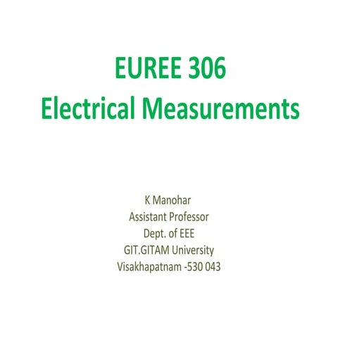 Electrical Measurements