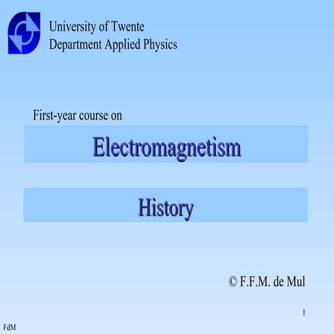 Electromagnetism history