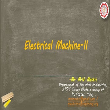 EM-II 2nd Chapter on Armature (Stator) Windings