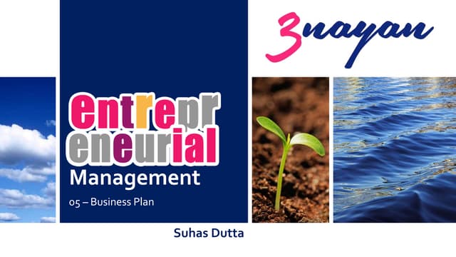 Entrepreneurial Management (EM 05) Business Plan