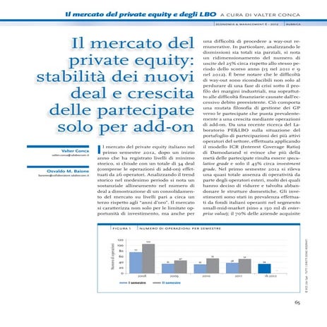 Private Equity e LBO 2012- Italia