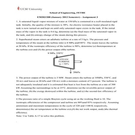 Thermo problem set no. 2 | DOCX