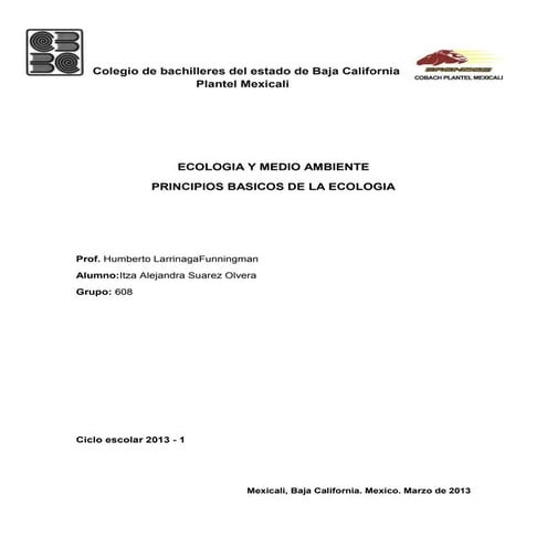 ECOLOGIA Y MEDIO AMBIENTE