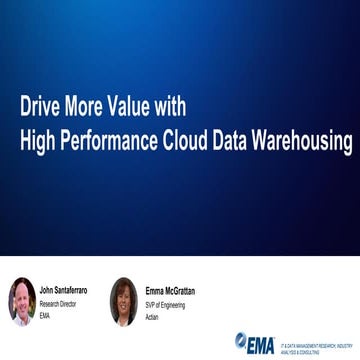 Drive More Value with High Performance Cloud Data Warehousing | PPT