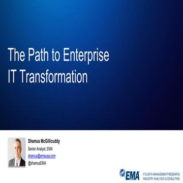 The Path to Enterprise IT Transformation