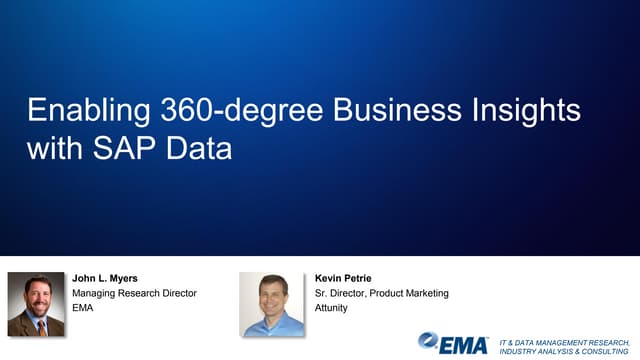 Enabling 360-degree Business Insights with SAP Data