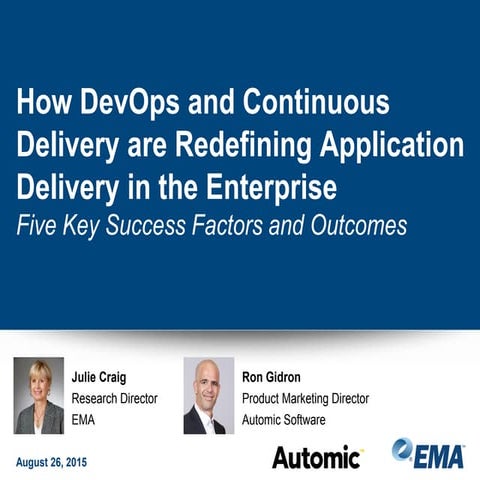 How DevOps is Redefining Application Delivery in the Enterprise:  5 Key Facto...