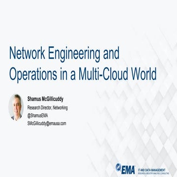 Network Engineering and Operations in a Multi-Cloud World