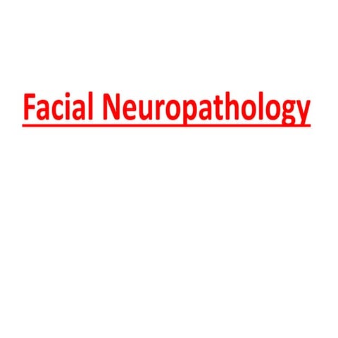 Facial neuropathology Maxillofacial Surgery