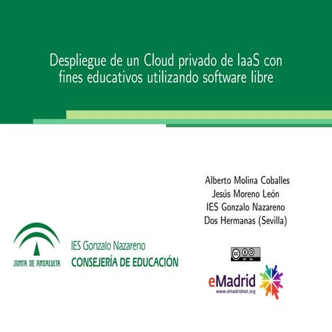 Despliegue de un Cloud privado de IaaS con fines educativos utilizando softwa...