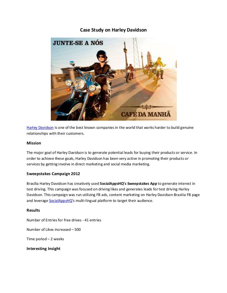 Harley davidson case study marketing management image