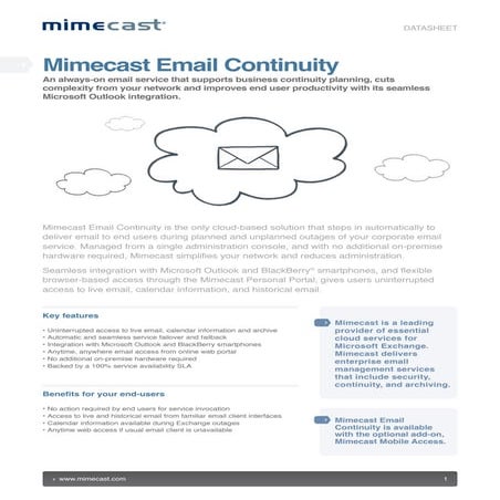Email archive-datasheet | PDF