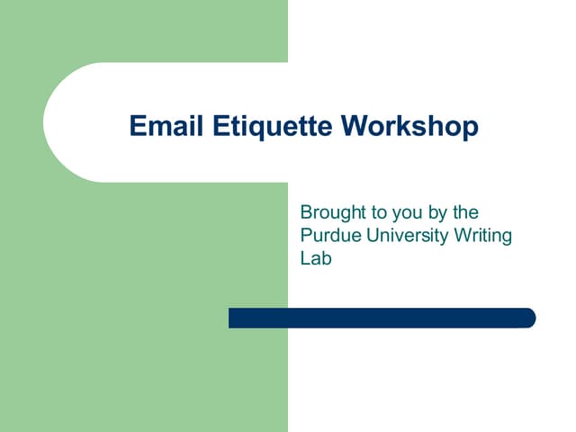 Email Etiquette