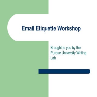 Email Etiquette