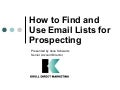 eMarketing Techniques Conference_Email Lists For Prospecting