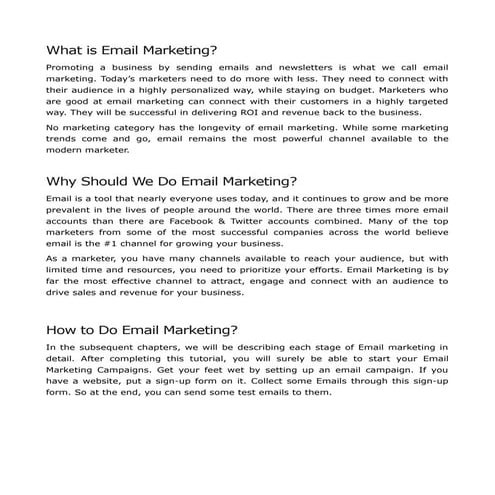 Email marketing